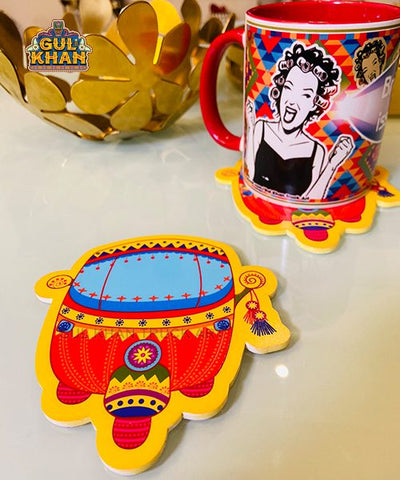 Red Rickshaw Printed Acrylic Coaster