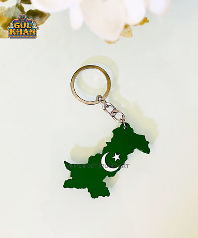 Pakistan Map Premium Rubber Key Chain