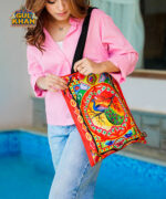 Peacock Design Printed Truck Art Tote Bag