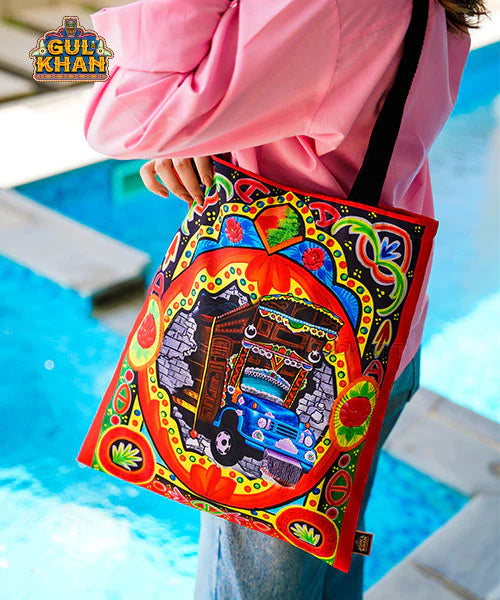 Truck Printed Truck Art Tote Bag