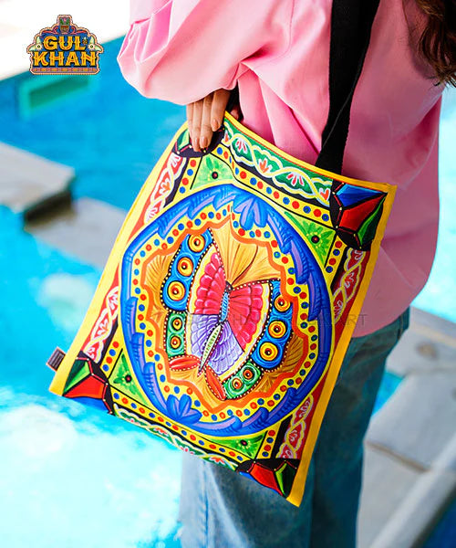 Butterfly Design Truck Art Tote Bag