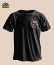 Peacock Premium Embroidered Patch T-Shirt