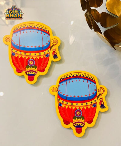 Red Rickshaw Printed Acrylic Coaster