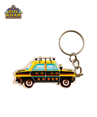 Taxi Premium Acrylic Key Chain (Dual side print)