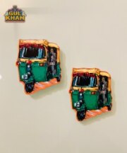Green Rickshaw Fridge Magnet