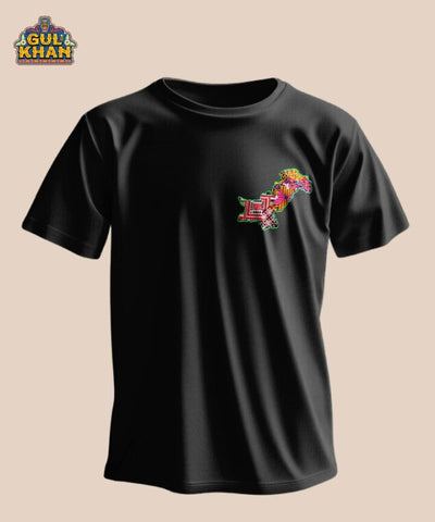 Pakistan Map Premium Embroidered Patch T-Shirt
