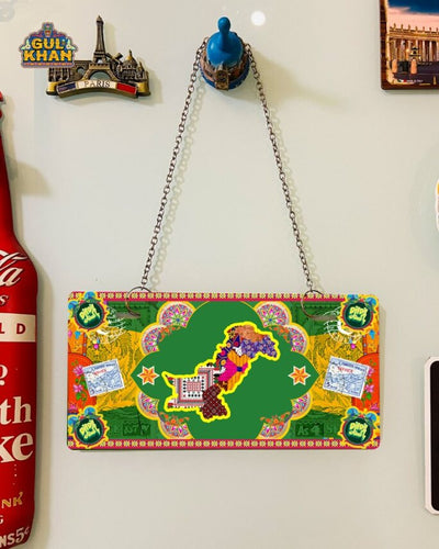 Pakistan Green Map Truck Art Wall Plate