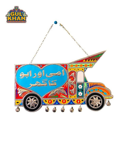 Red & Blue Truck Art Wall Hanging